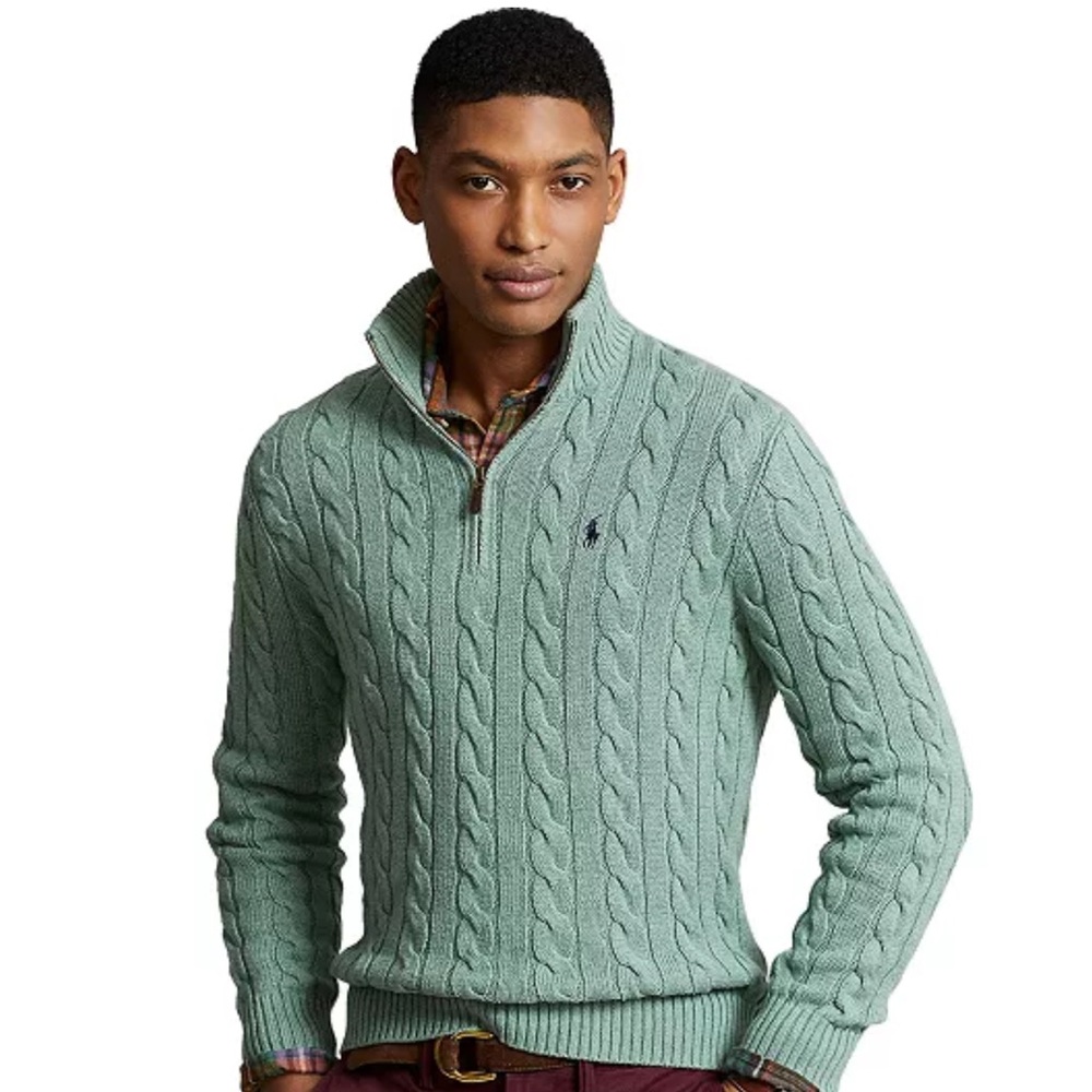 Polo by Ralph Lauren Black Zip-Up Men's Sweater